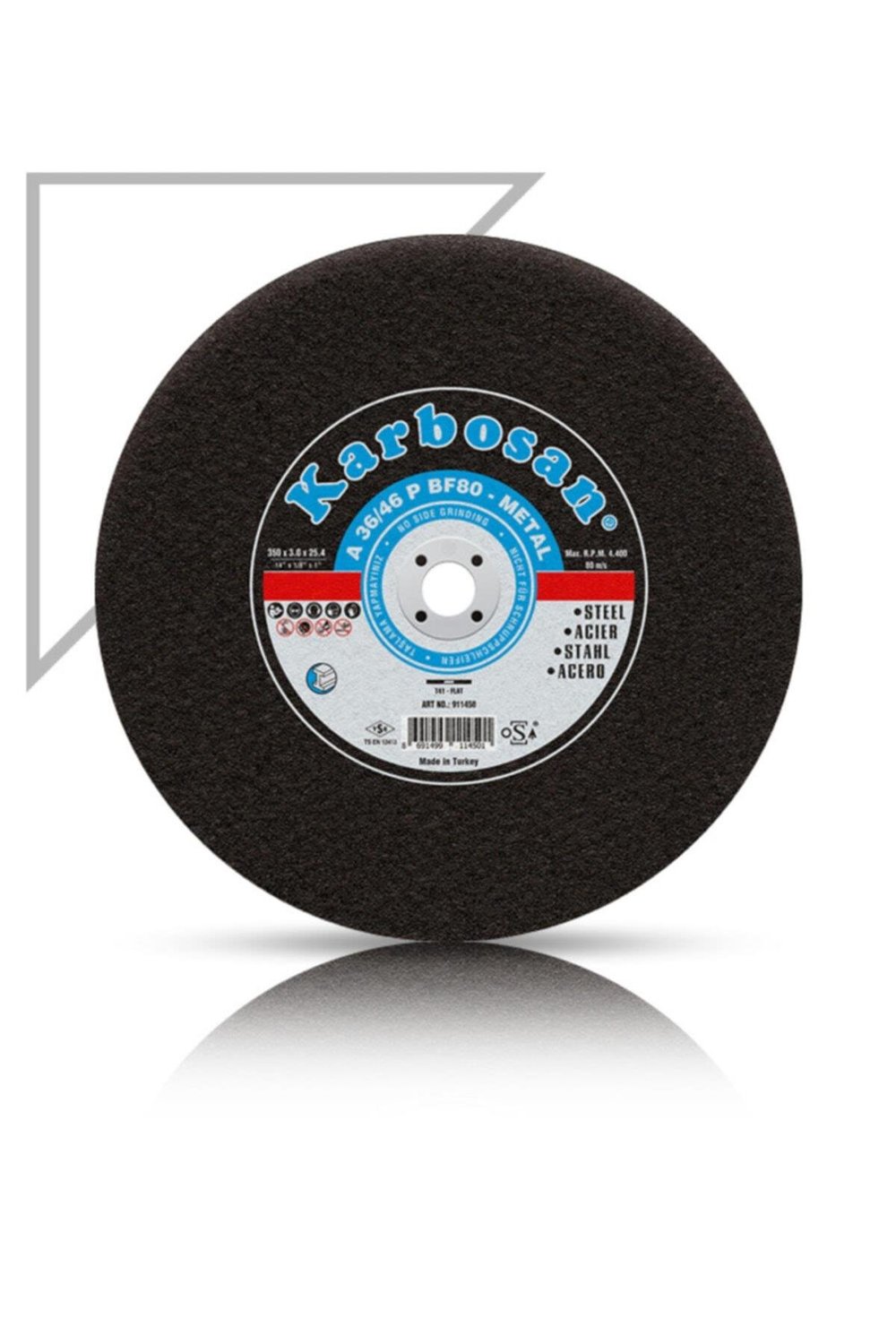 300x3.0x25.4 910840 A 30/36 P Bf80 Düz Metal Sabit Tezgah Kesme Taşı