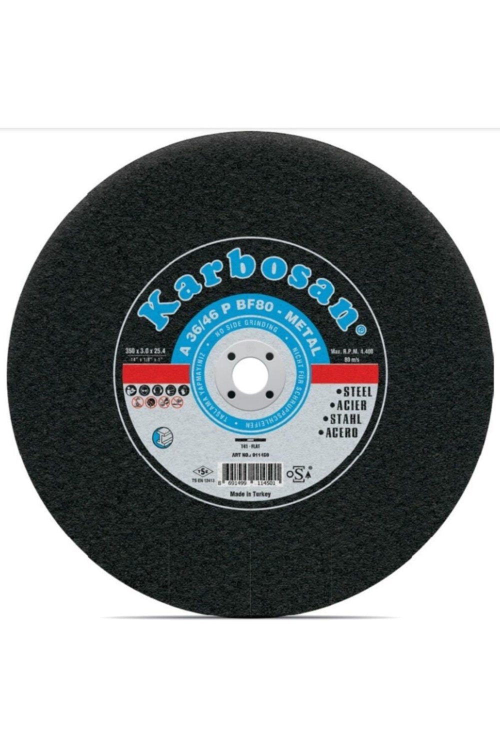 350 X 2.8 X 25.4 Mm Sabit Tezgah Metal Kesme Diski