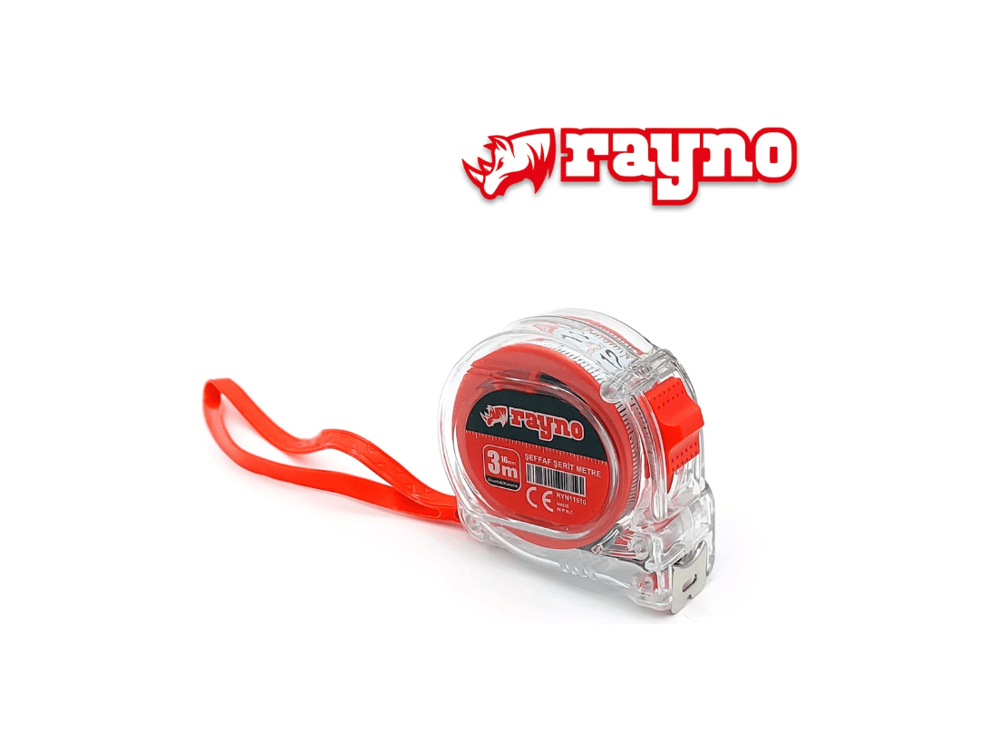 Rayno Şeffaf Şerit Metre 3m x 16MM - 3016