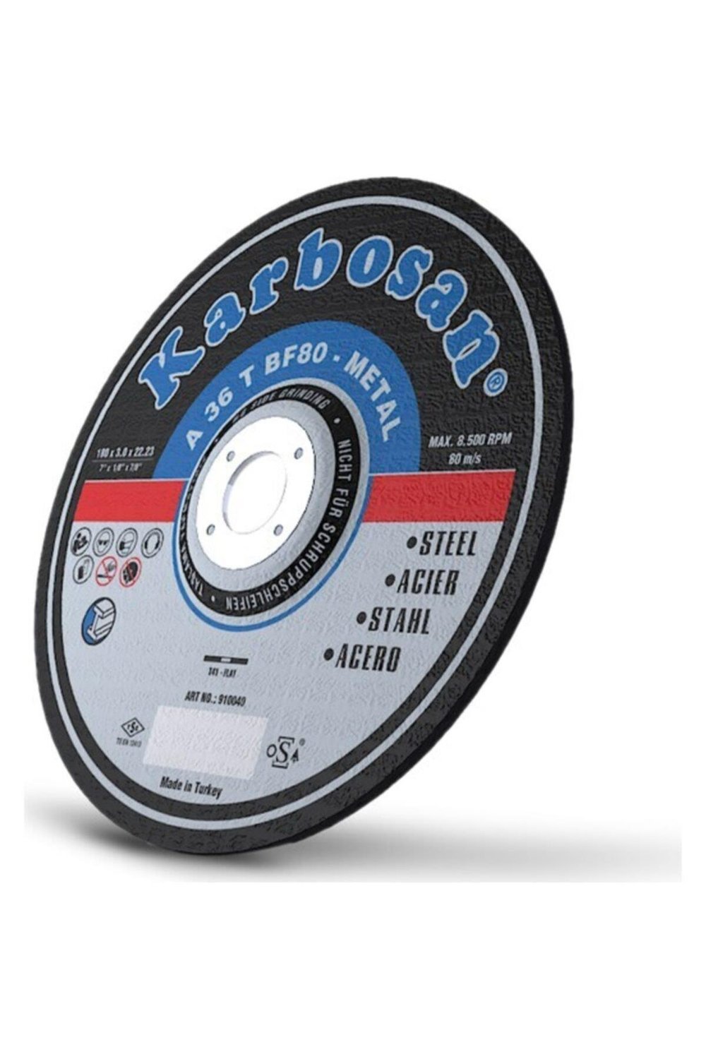 Metal (nk) Kesme Diskleri 180x3.0x22.23 Mm(25'li)