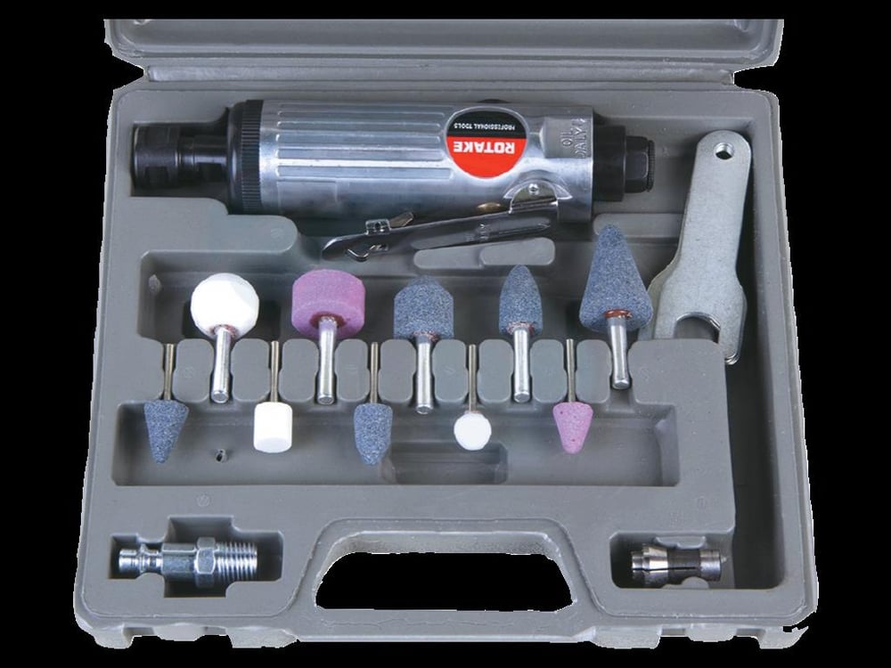 Rotake RT-1206K Havalı 3 - 6mm Kalıpçı Taşlama Makine Seti 16 Parça