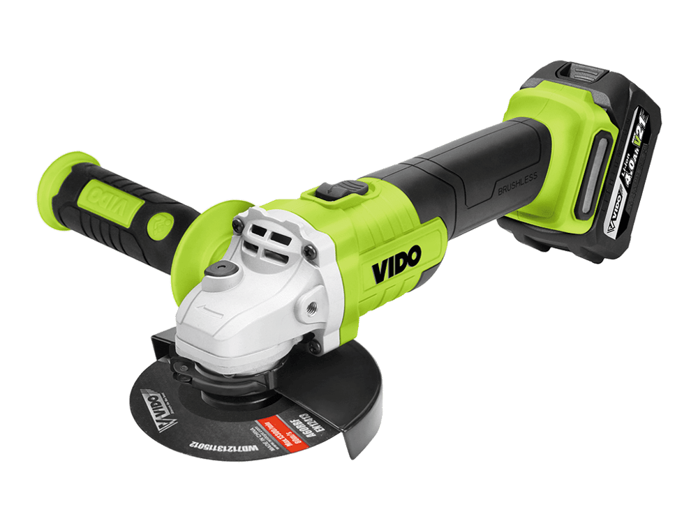 VIDO Profesyonel 115mm Akülü Kömürsüz Motor 21 Volt Lion Avuç Taşlama Makinesi (WD040520210)