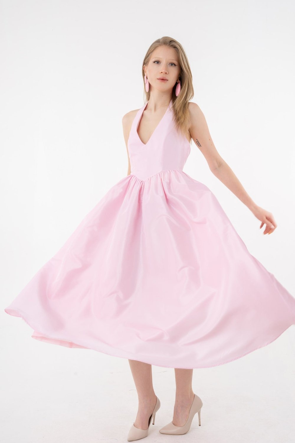 Rosalie  Halter Yaka Midi Elbise