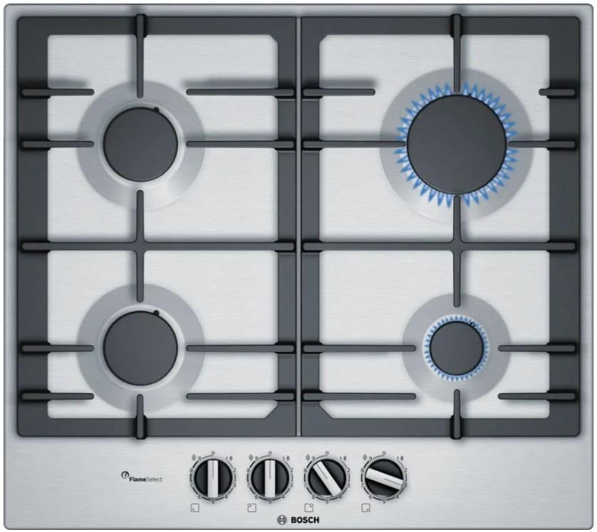 Bosch PCP6A5B90 60 CM Paslanmaz Çelik Ankastre Gazlı Ocak