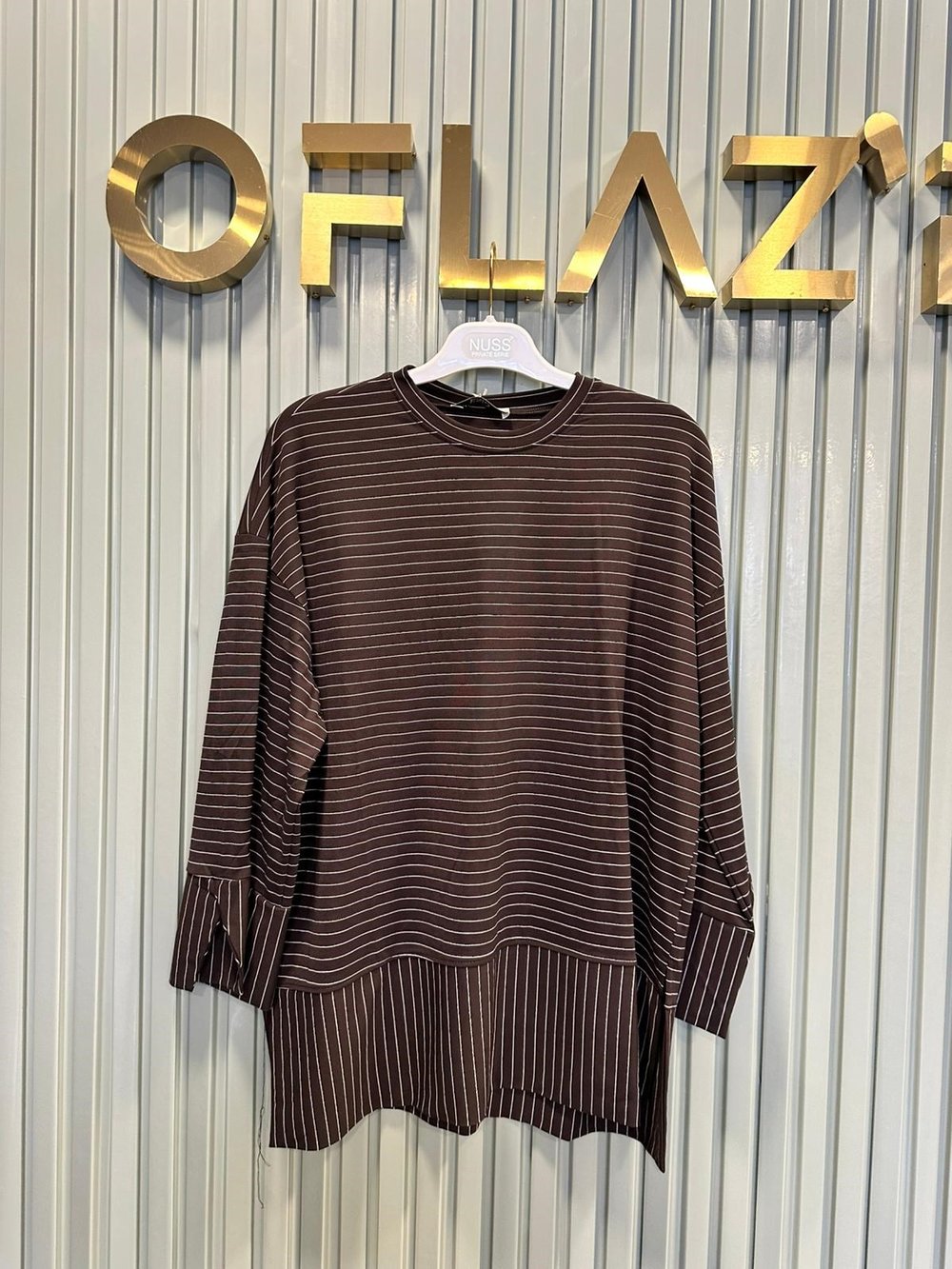 Çizgili Oysho Sweat Kahverengi 5023
