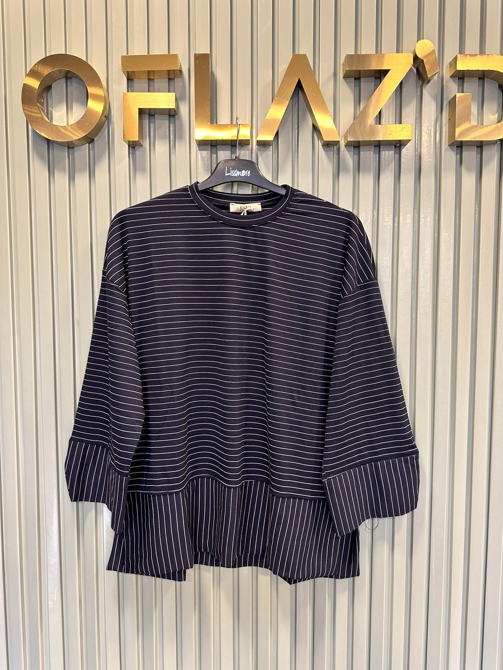 Çizgili Oysho Sweat Lacivert 5023