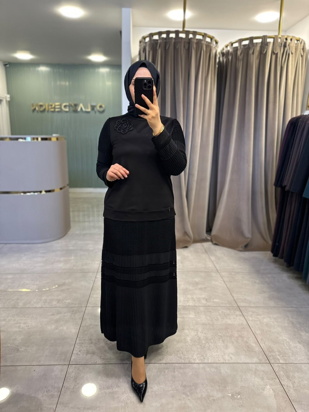 Defrina Eteği Fileli Etekli Takım Siyah 61191