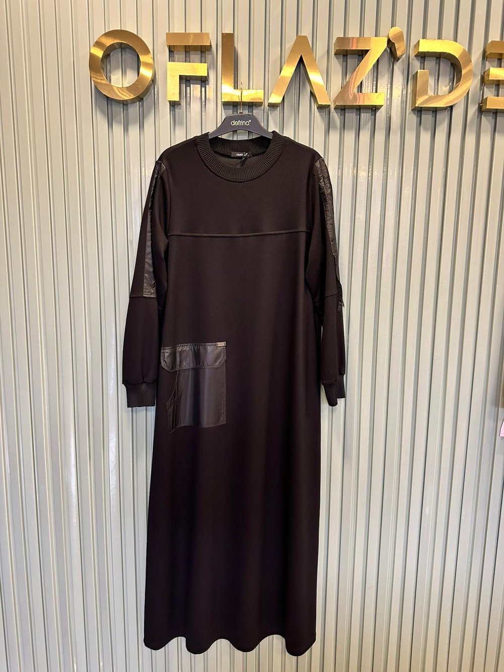 Defrina Paraşüt Komb. Elbise Siyah 41015