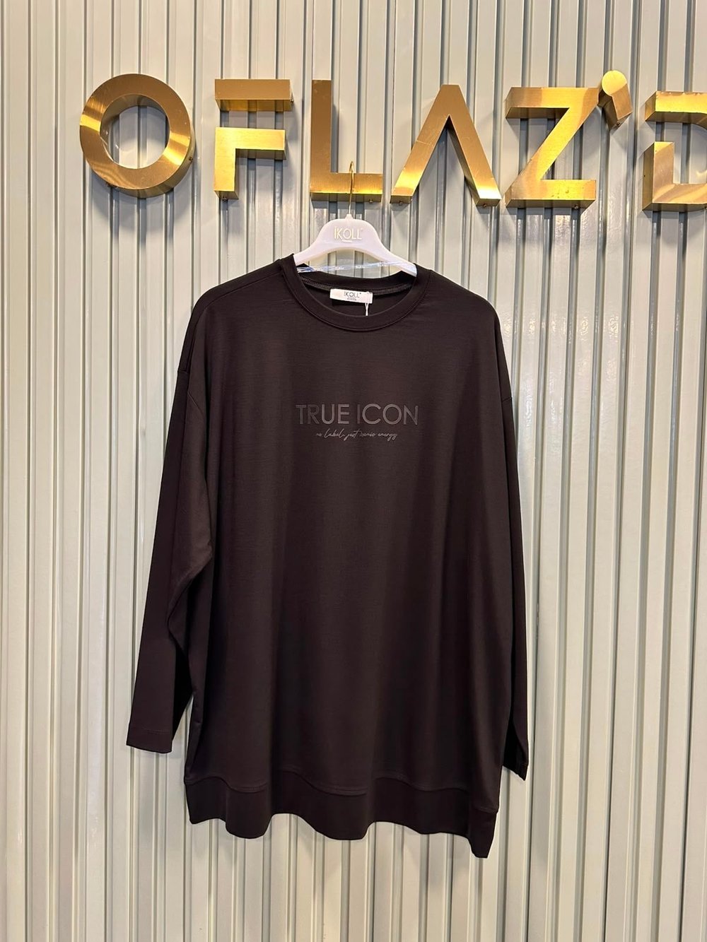 İkoll Baskılı  Basic Sweat T- Shirt Siyah 37523