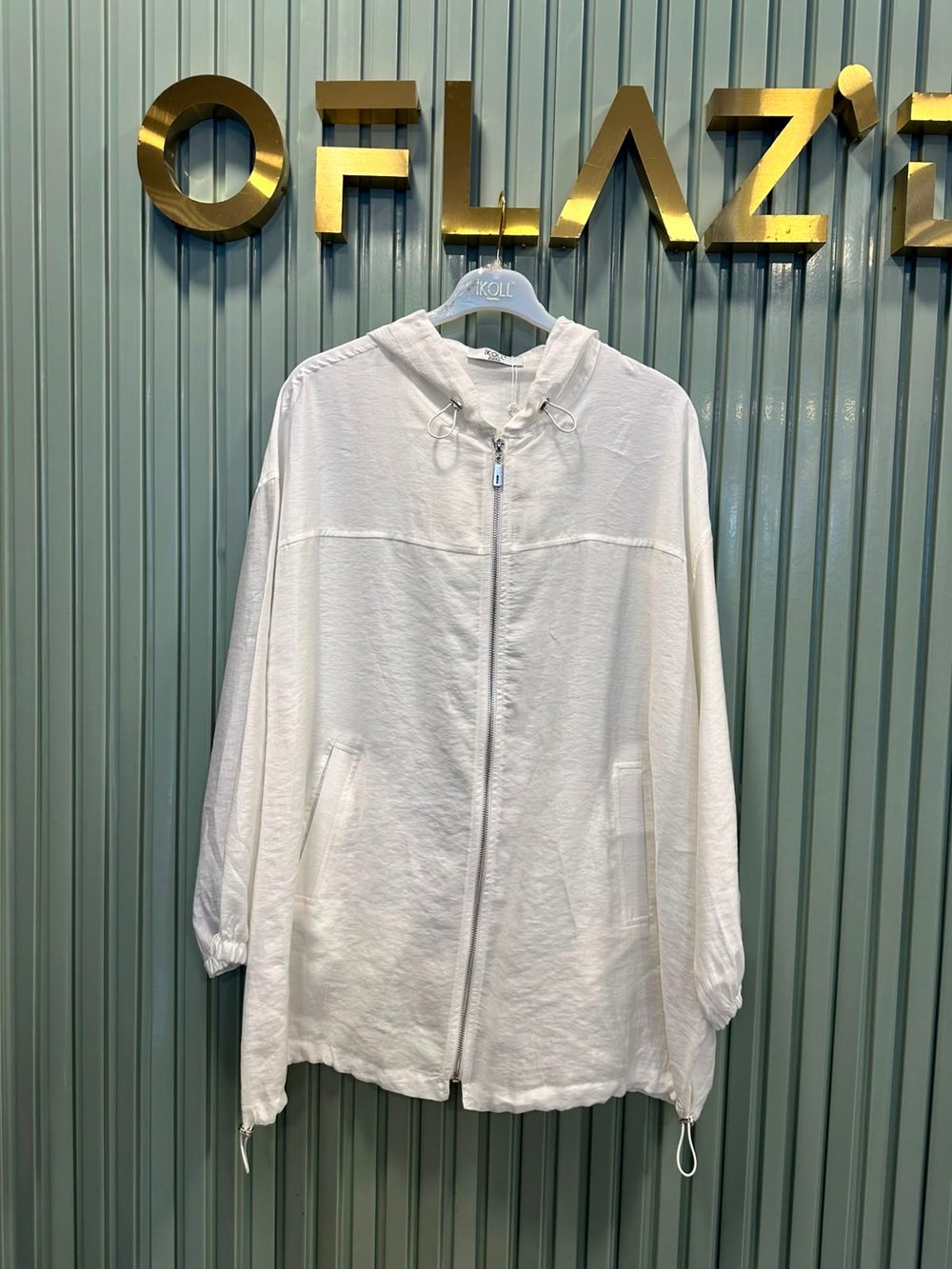 İkoll Dikiş Detaylı Bomber Ceket Ekru 37794 