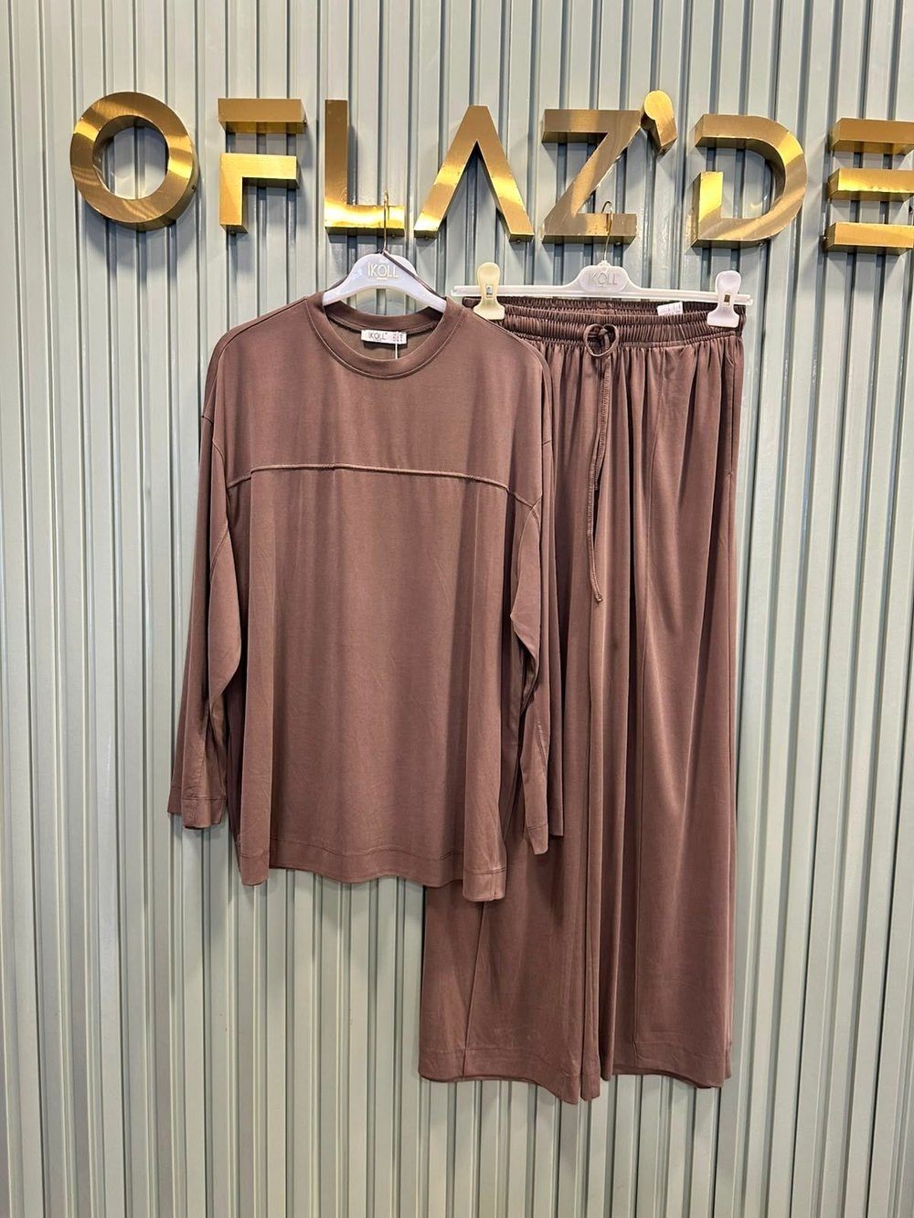 İkoll Kesik Dty. Pantolonlu Takım Vizon 37930