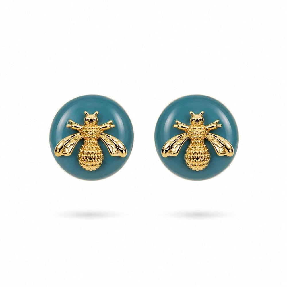 Blue Bee Küpe
