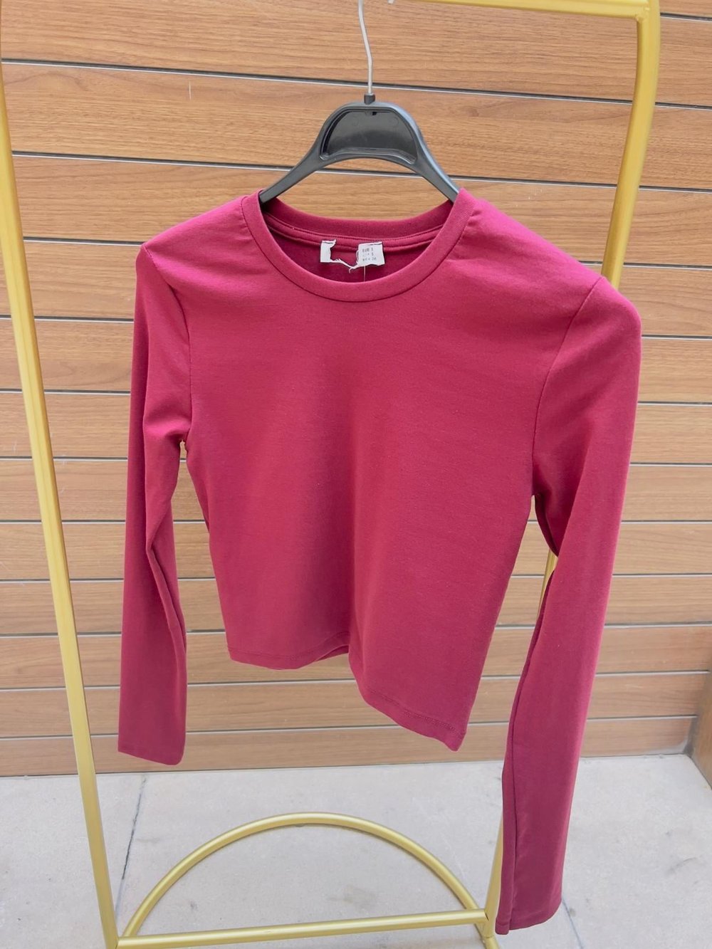 Bisiklet Yaka Uzun Kol Basic Body( bordo) 