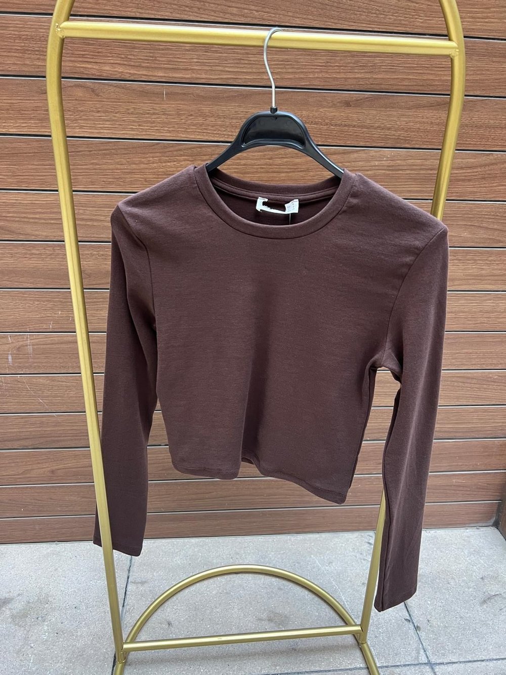 Bisiklet Yaka Uzun Kol Basic Body( kahve) 