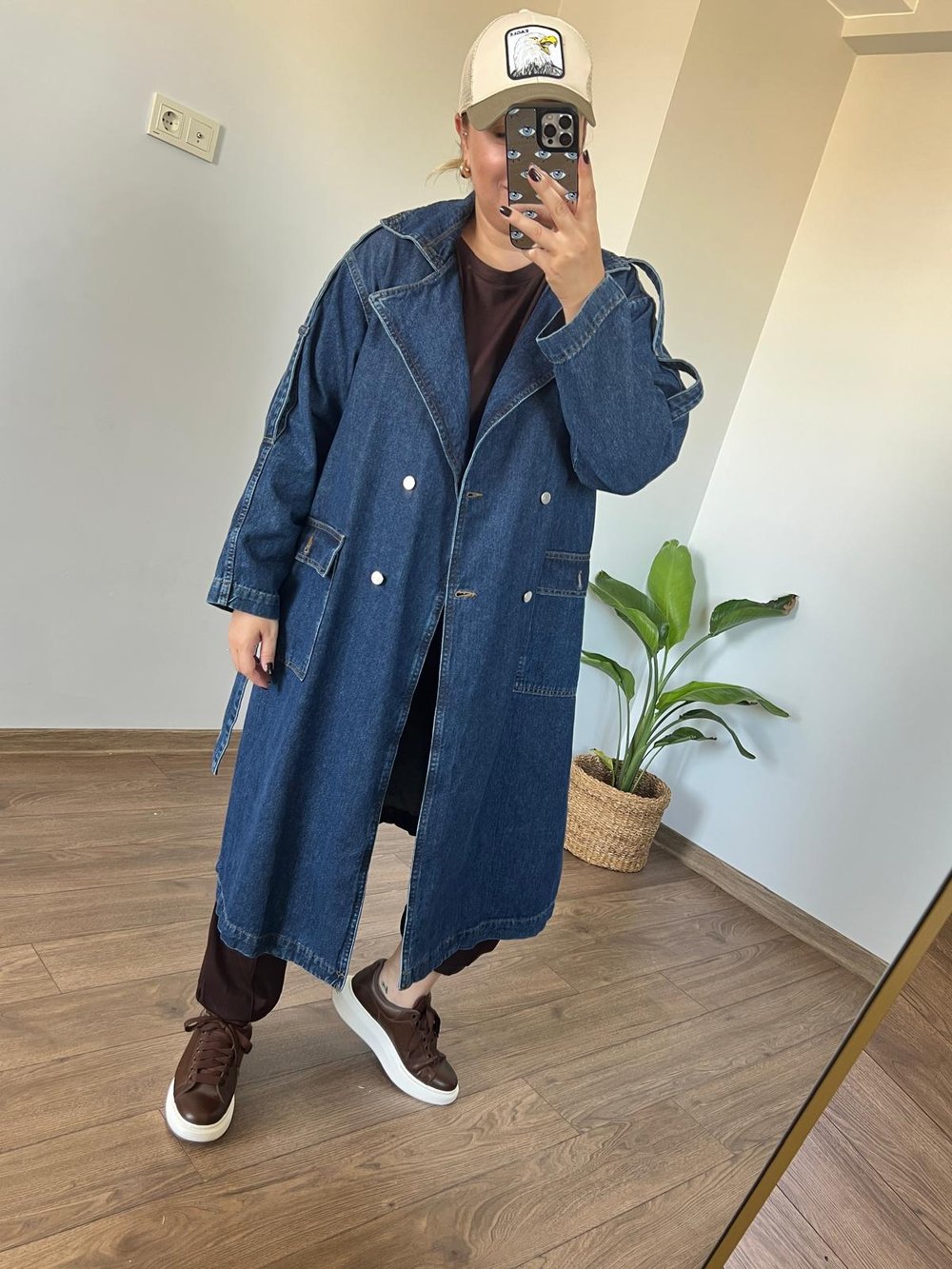 Denim Trençkot