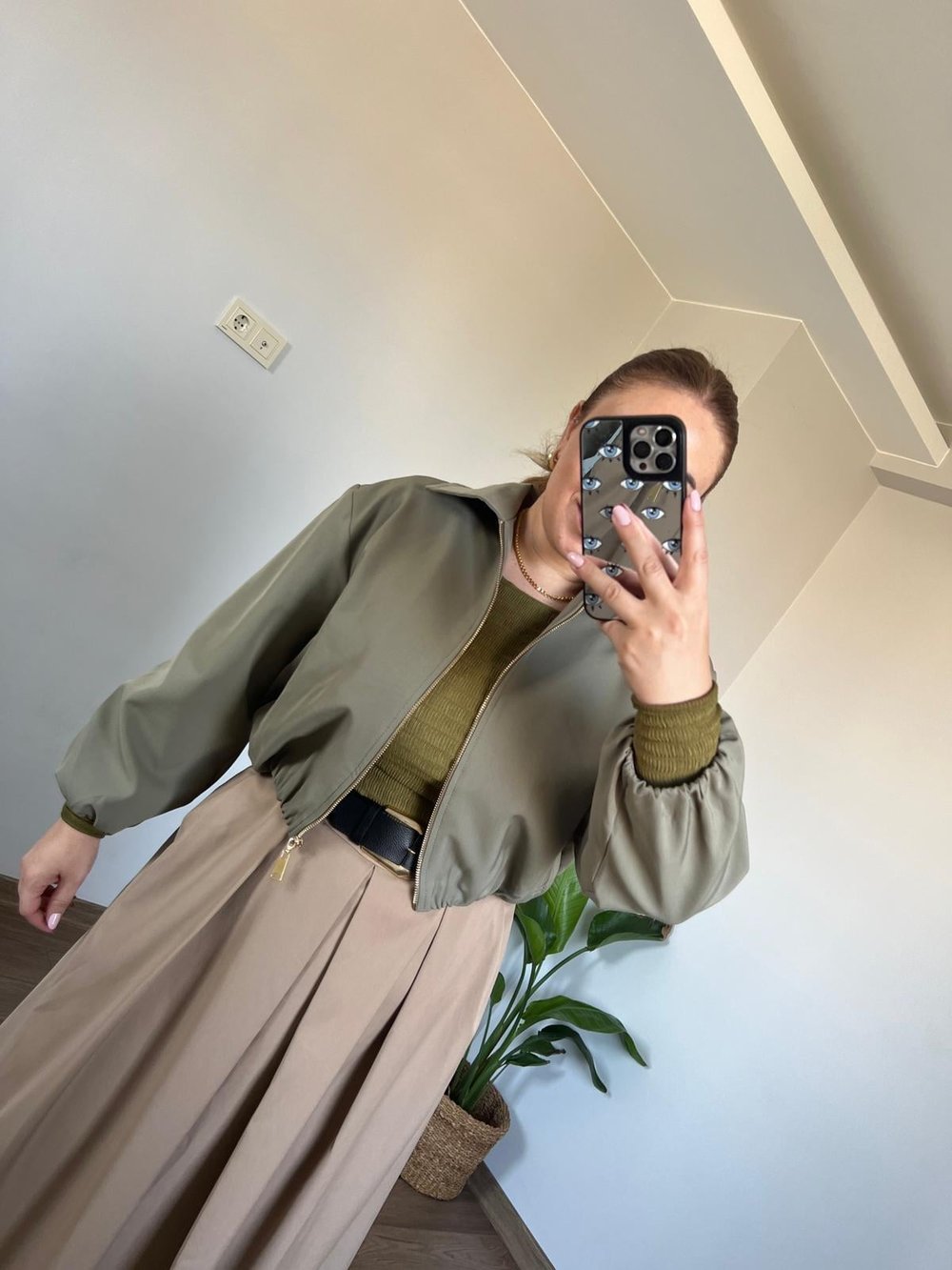 Haki Bomber Ceket