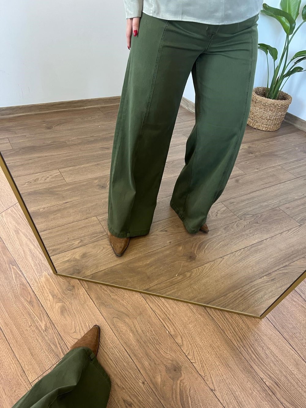 Orijinal Marka Wideleg Full Likralı Jean (Yeşil)