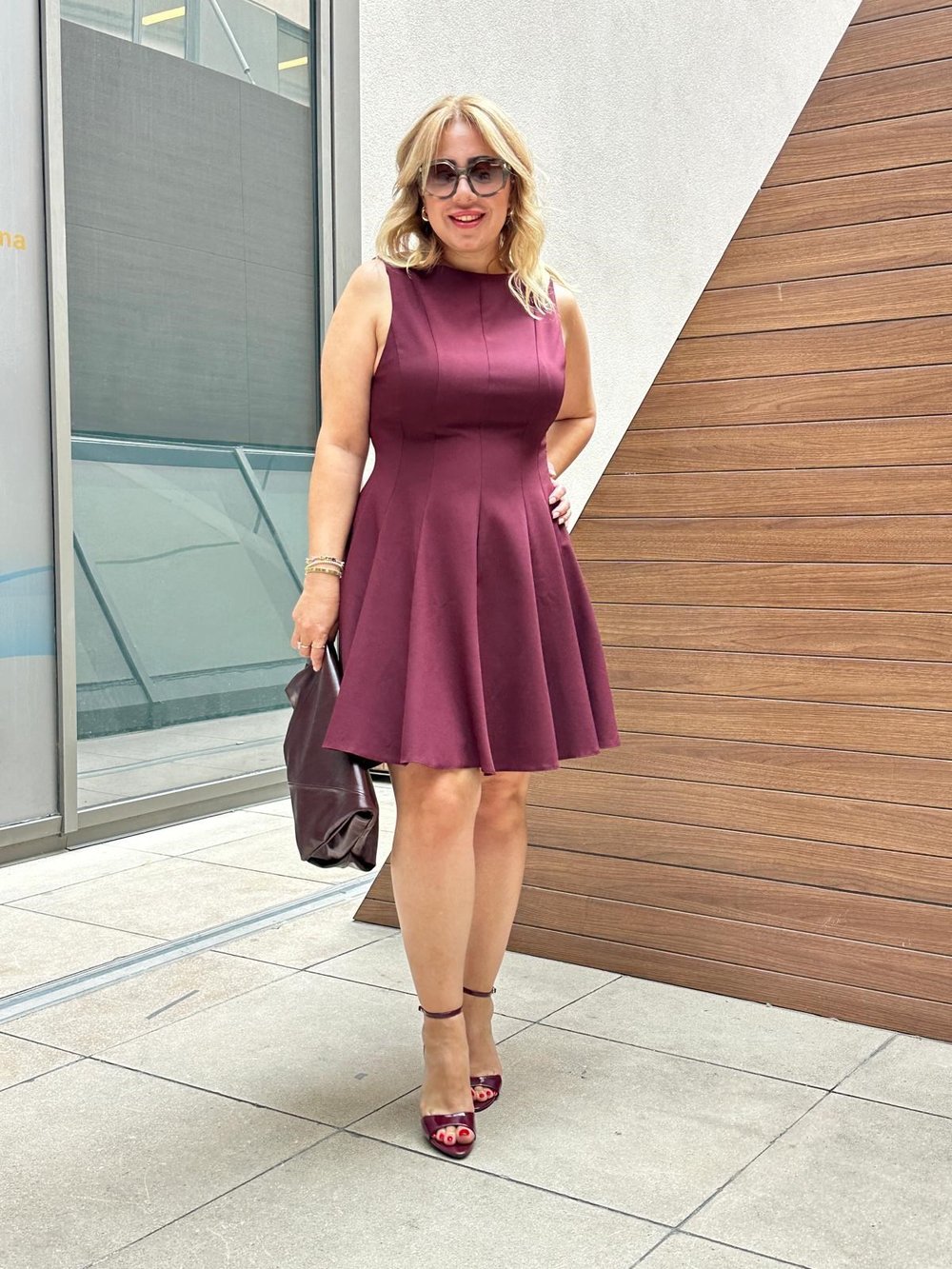 Volanlı Elbise (Bordo)