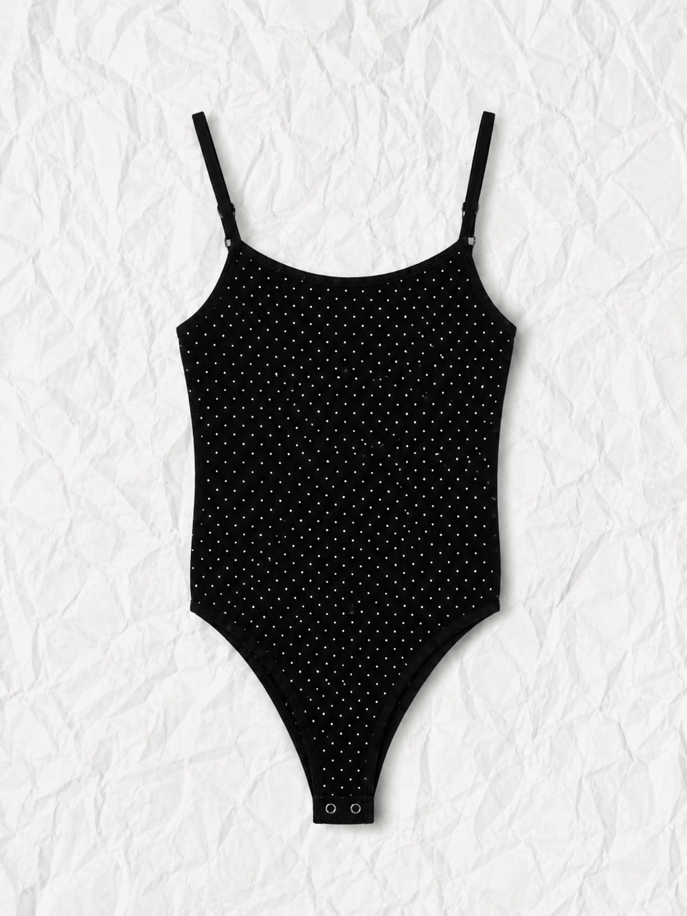 Taşlı İp Askılı Bodysuit