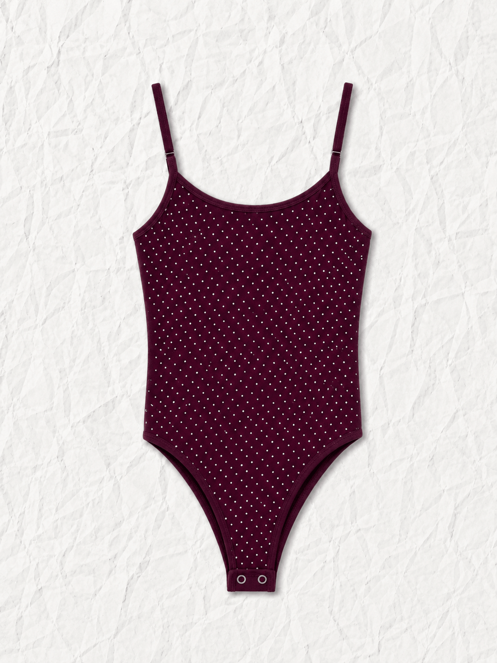 Taşlı İp Askılı Bodysuit