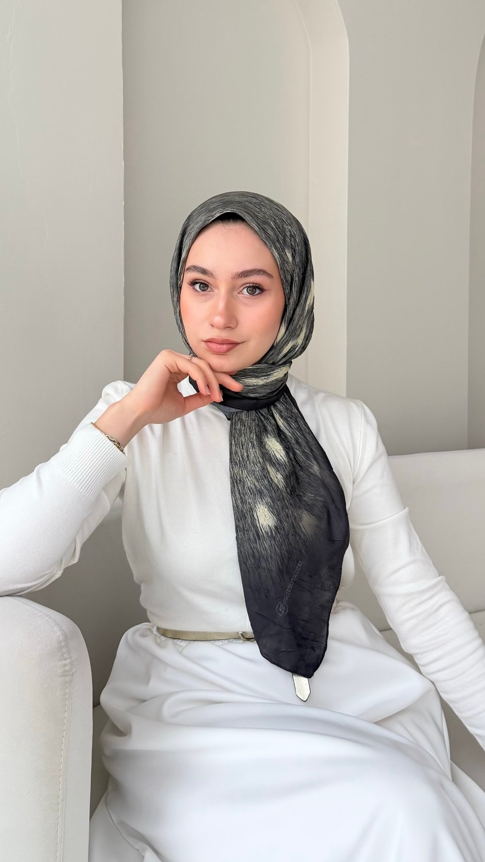 Bambi Bambu Kraş Eşarp - Yeşil