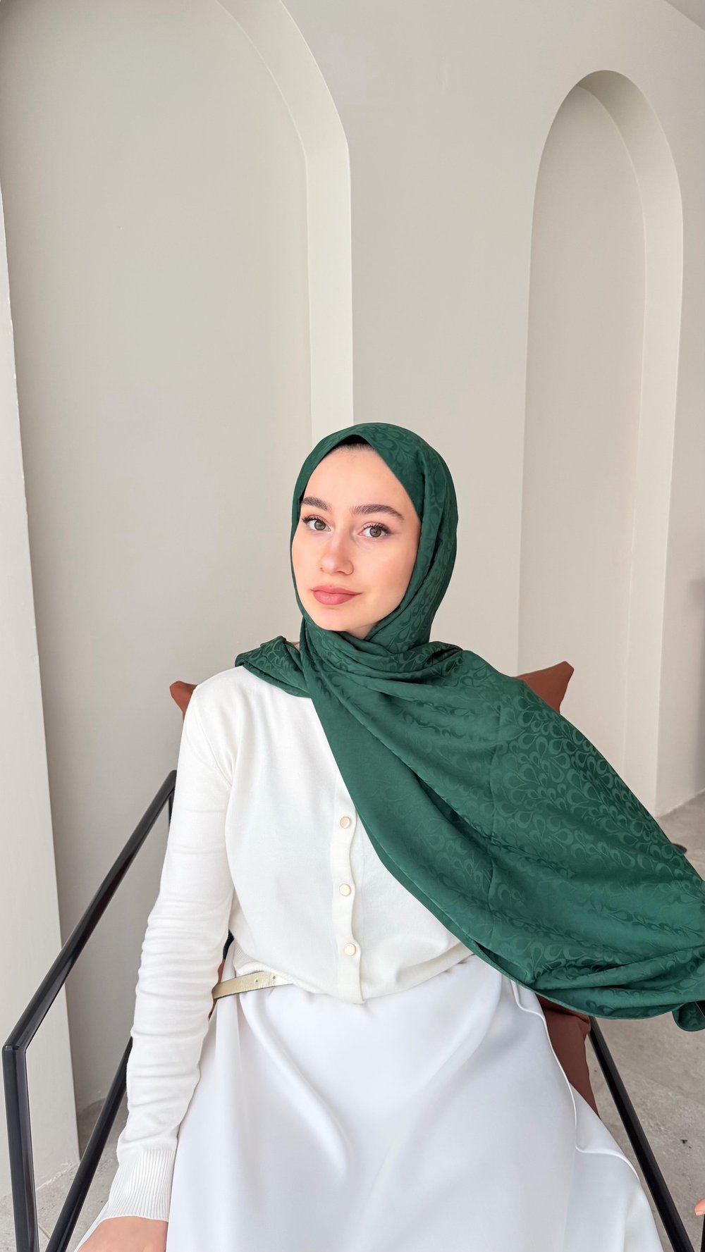 Liva İpeksi Jakar Şal - Zümrüt Yeşili