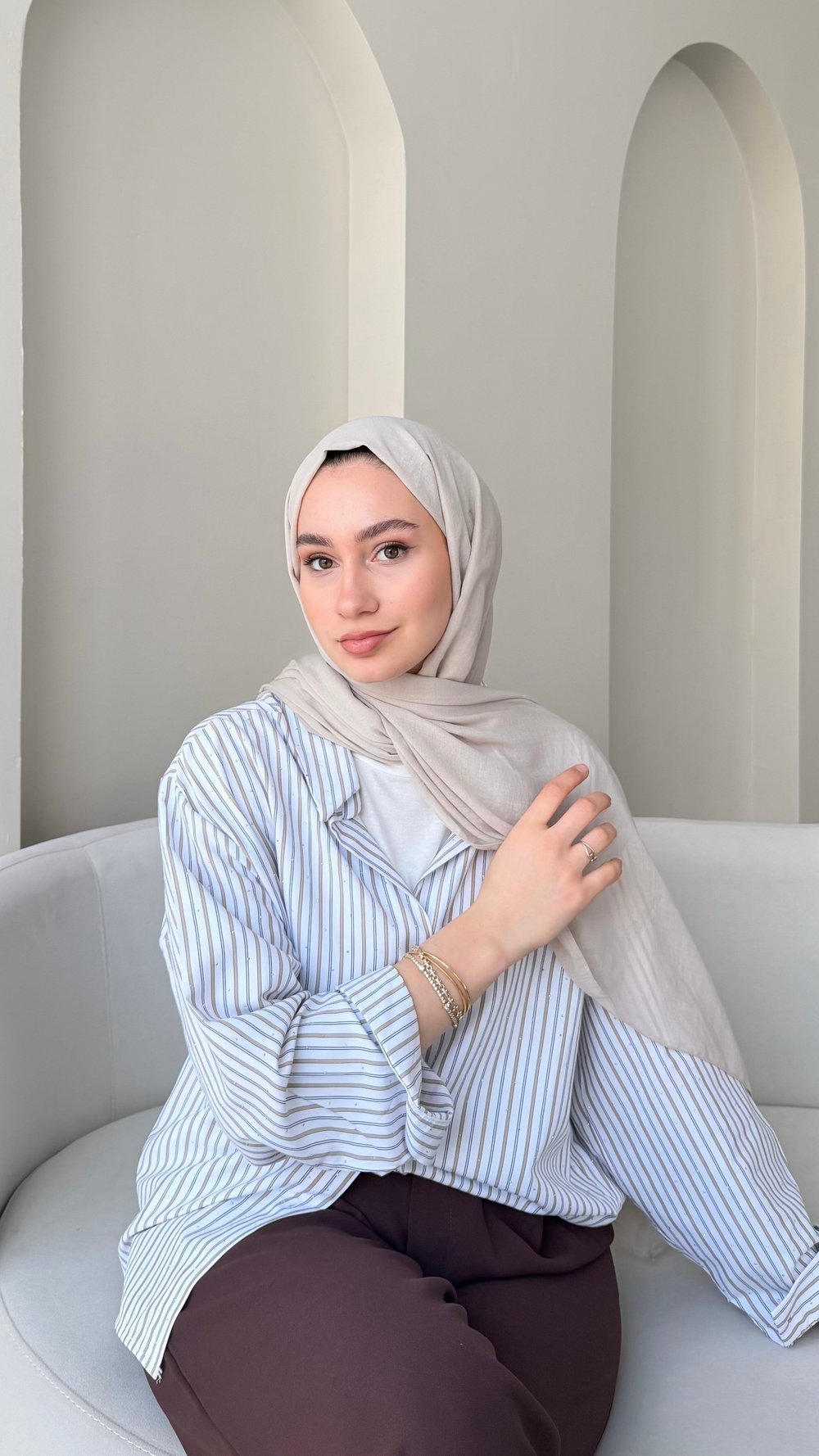 Lora Pamuk Şal - Taş