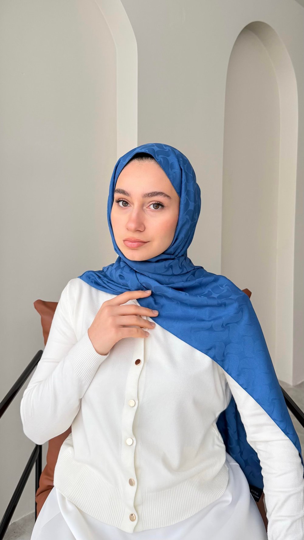 Maral İpeksi Jakar Şal - İndigo
