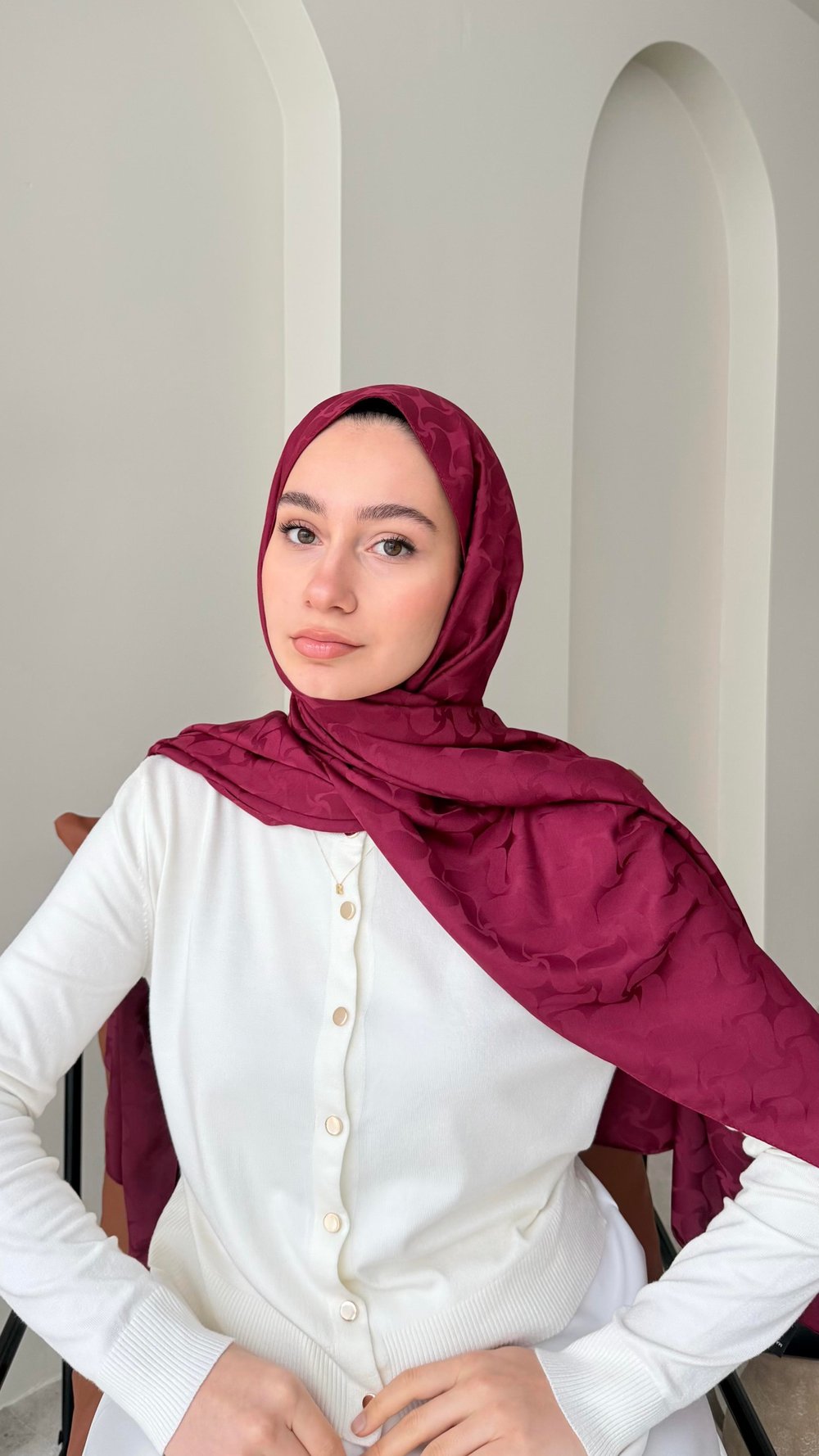 Maral İpeksi Jakar Şal - Vişne Çürüğü