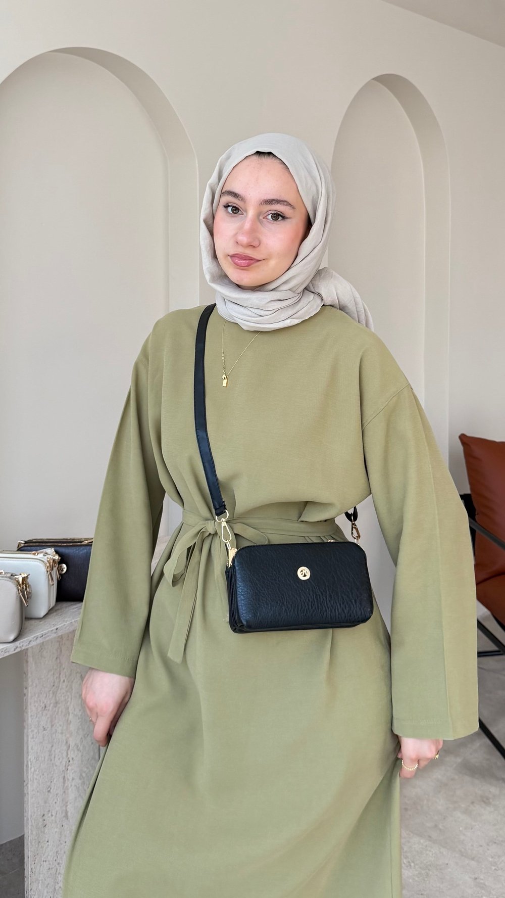 Mona Desenli Omuz Çantası - Siyah
