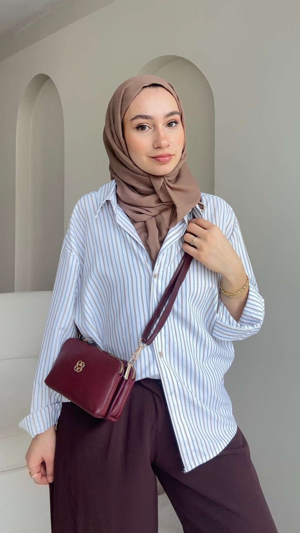 Mona Omuz Çantası - Bordo