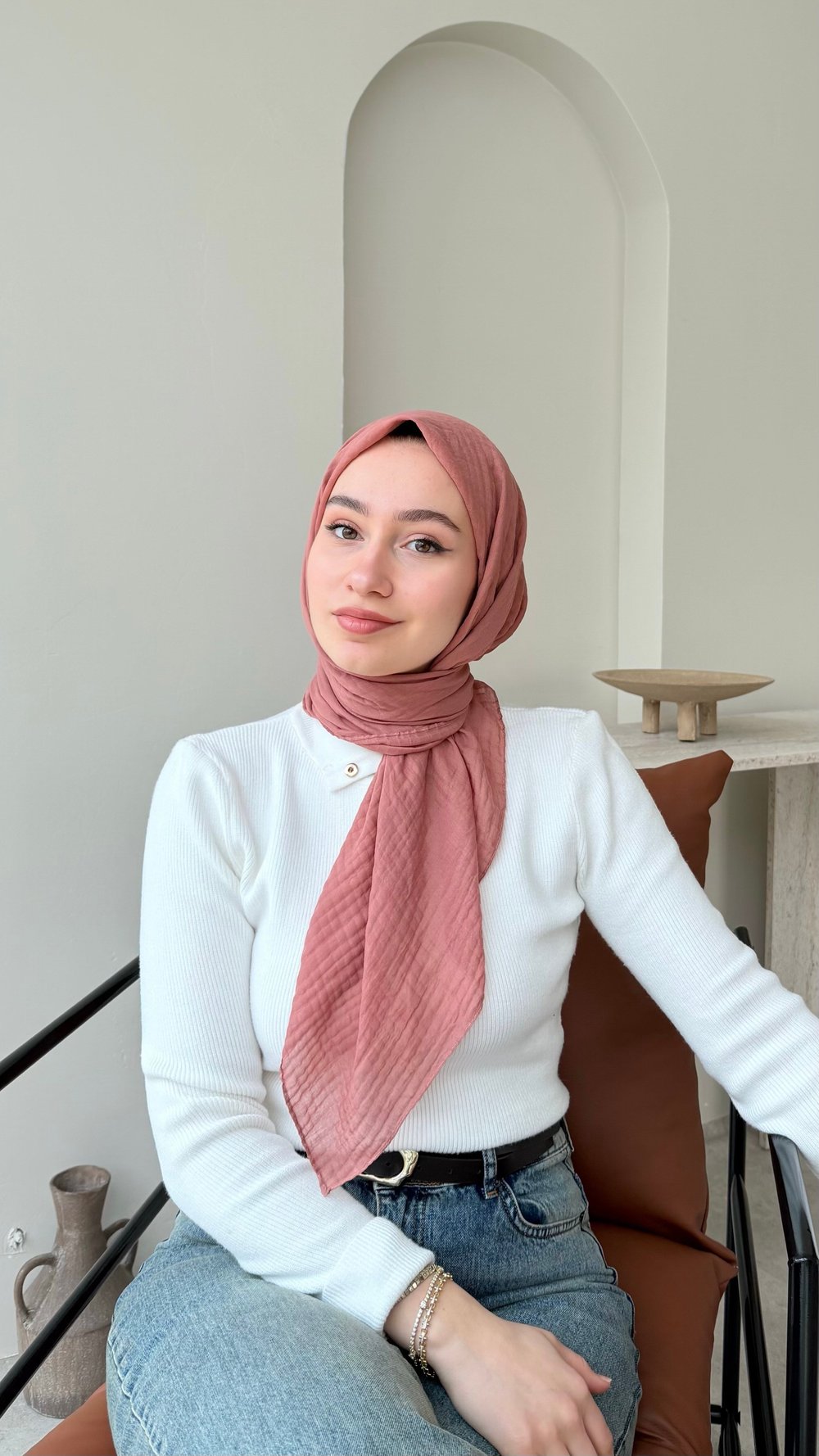 Perla  Müslin Eşarp - Marşala