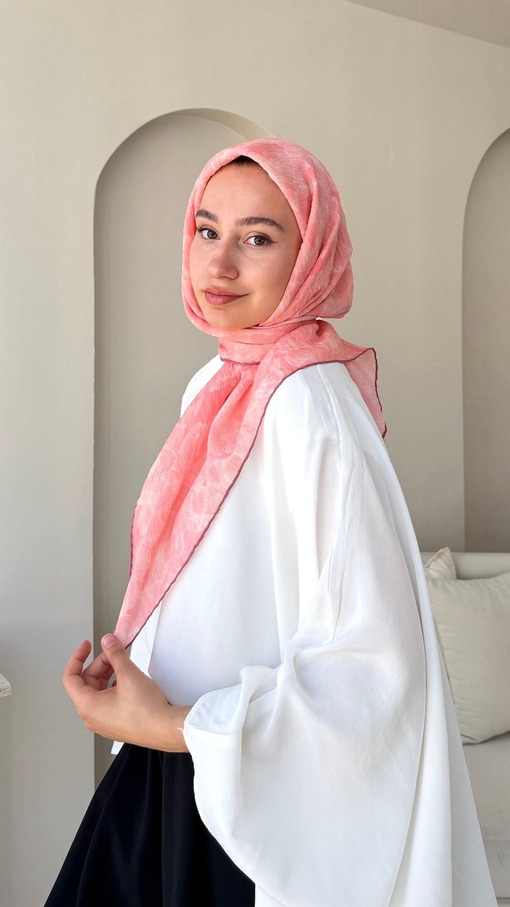 Petra Modal Pamuk Eşarp - Pembe