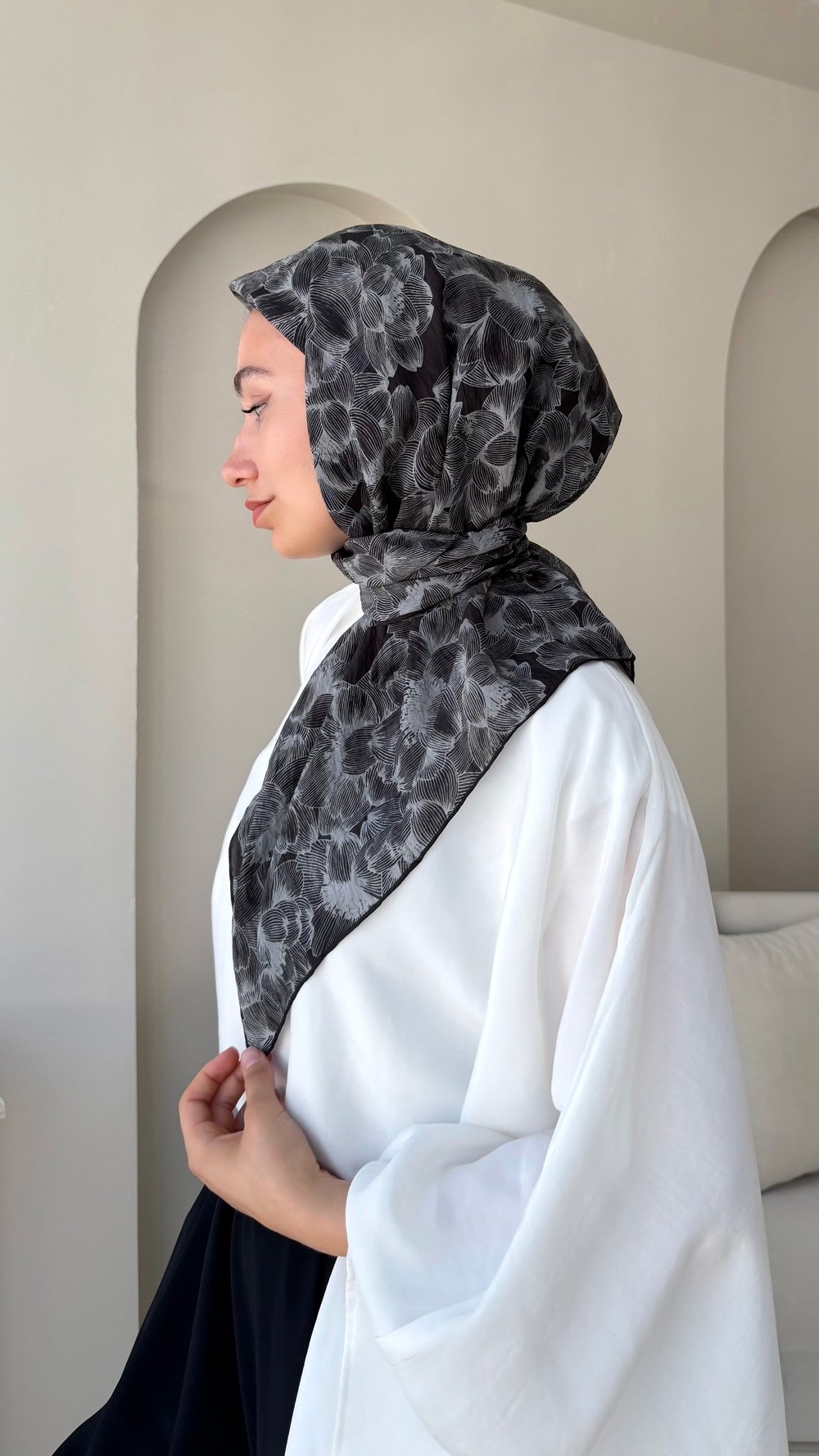 Petra Modal Pamuk Eşarp - Siyah