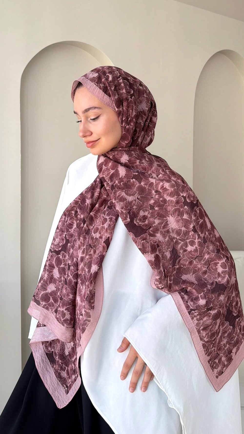 Petra Modal Pamuk Şal - Gül Kurusu