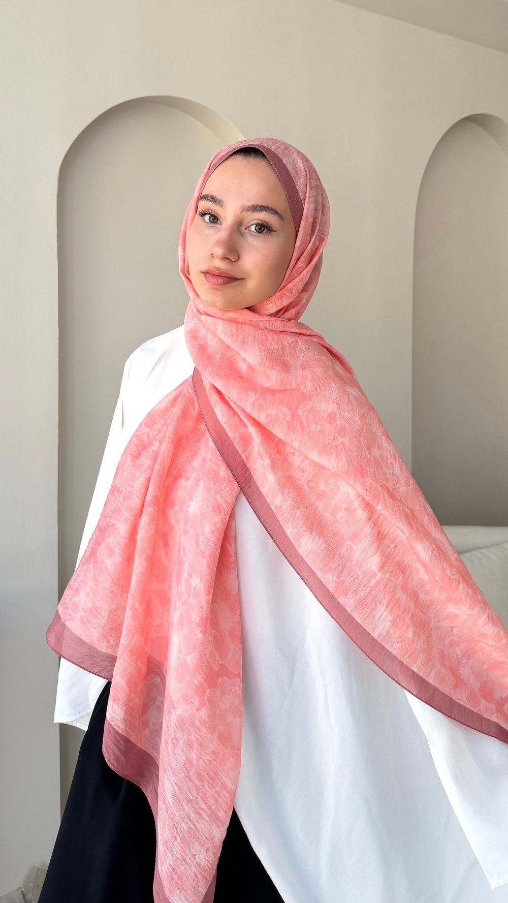 Petra Modal Pamuk Şal - Pembe