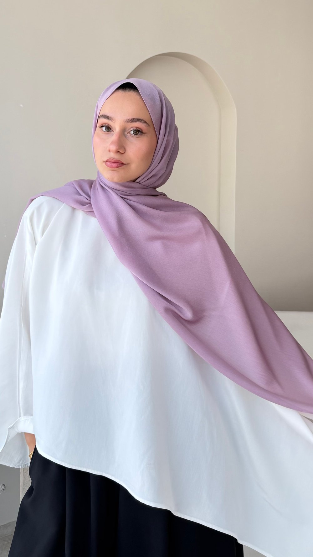 Premium Kristal Janjan Şal - Lila