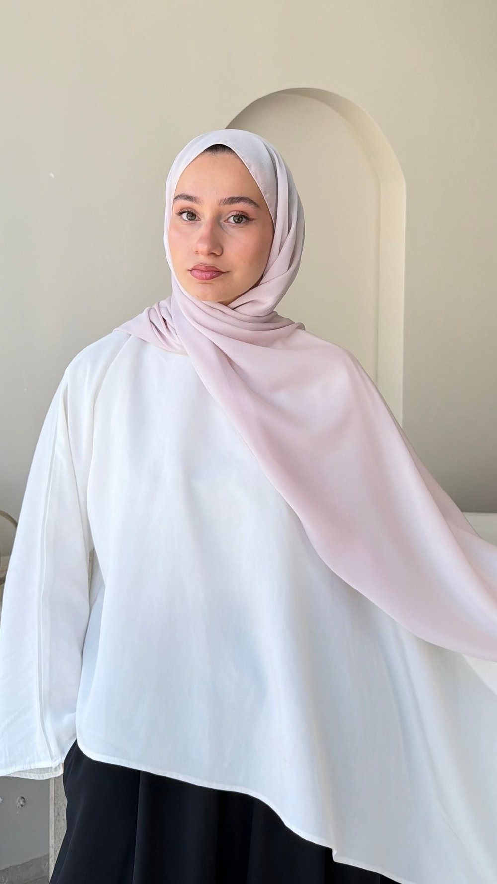 Premium Kristal Janjan Şal - Toz Pembe