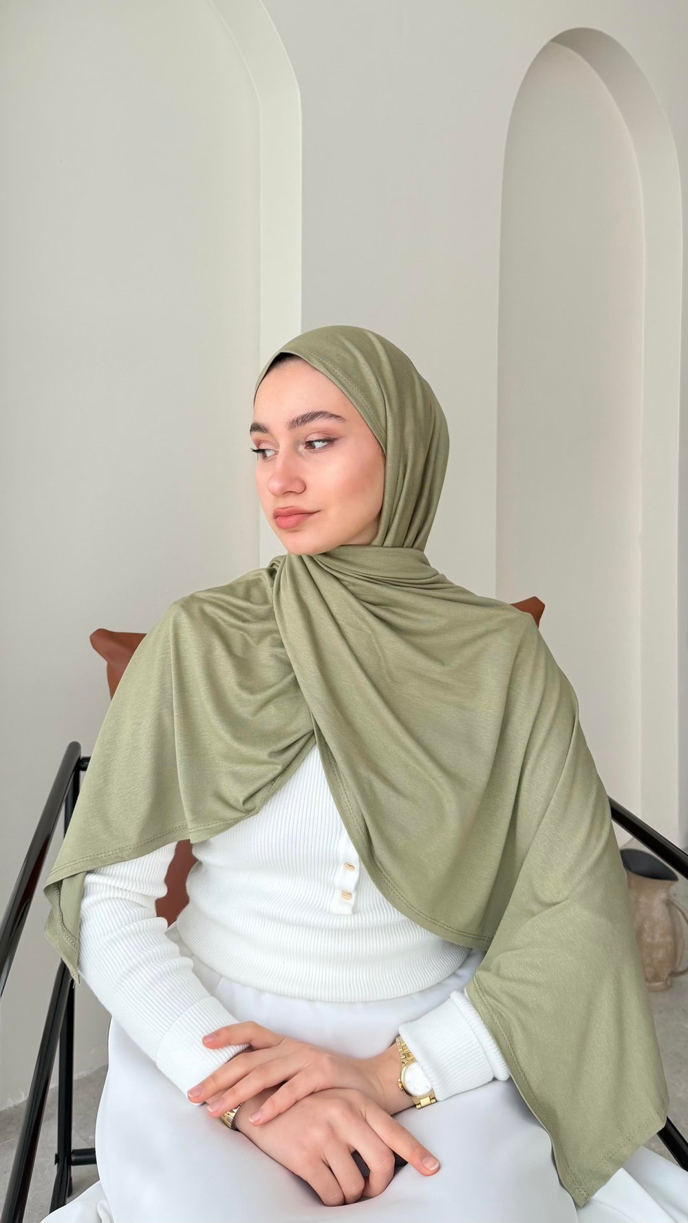 Premium Penye Şal - Soft Yeşil