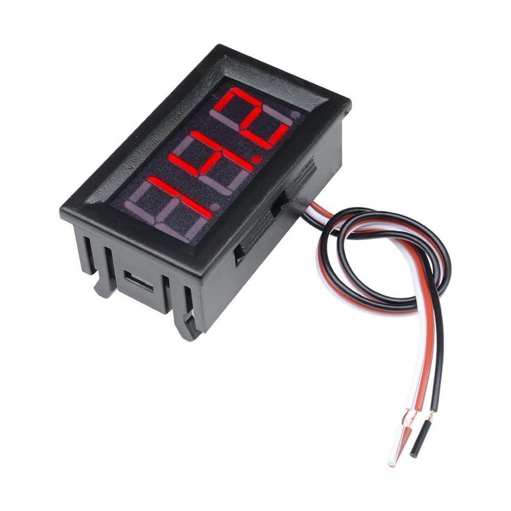 0.56 inç DC 0-100V Dijital Voltmetre Panel Tipi Kırmızı  Renk 3 Telli