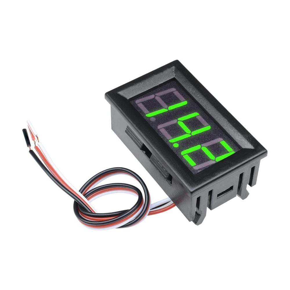 0.56 inç DC 0-100V Dijital Voltmetre Panel Tipi Yeşil Renk 3 Telli