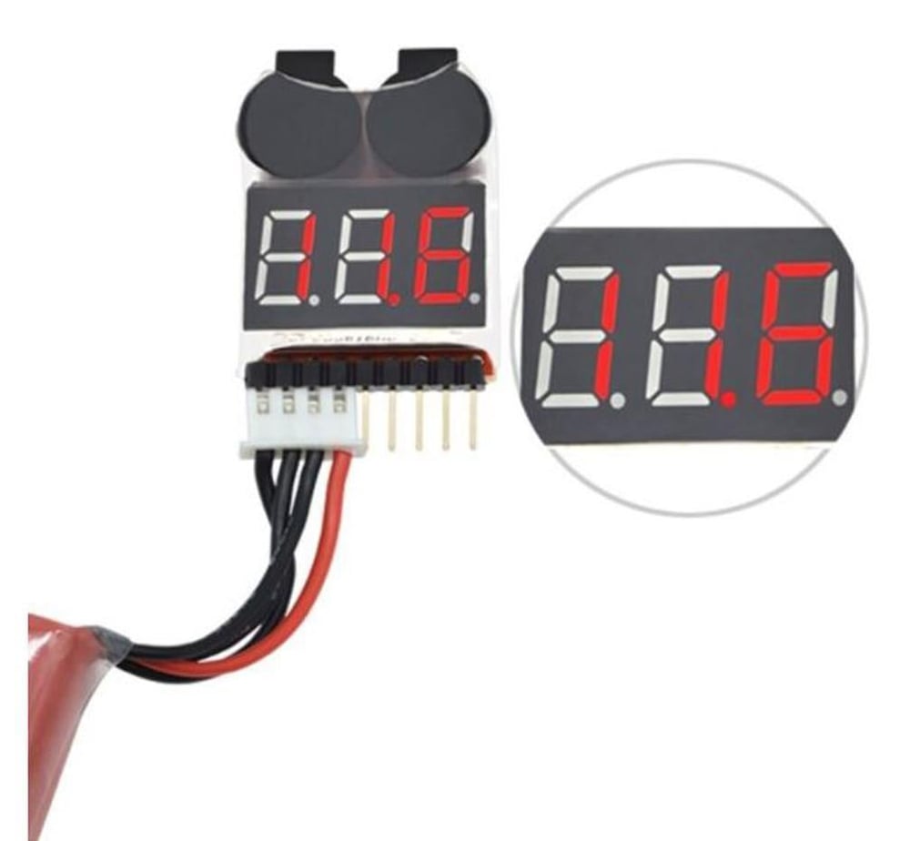 1-8s Lipo Li-ion Battery Voltaj Test ve Alarm Modülü