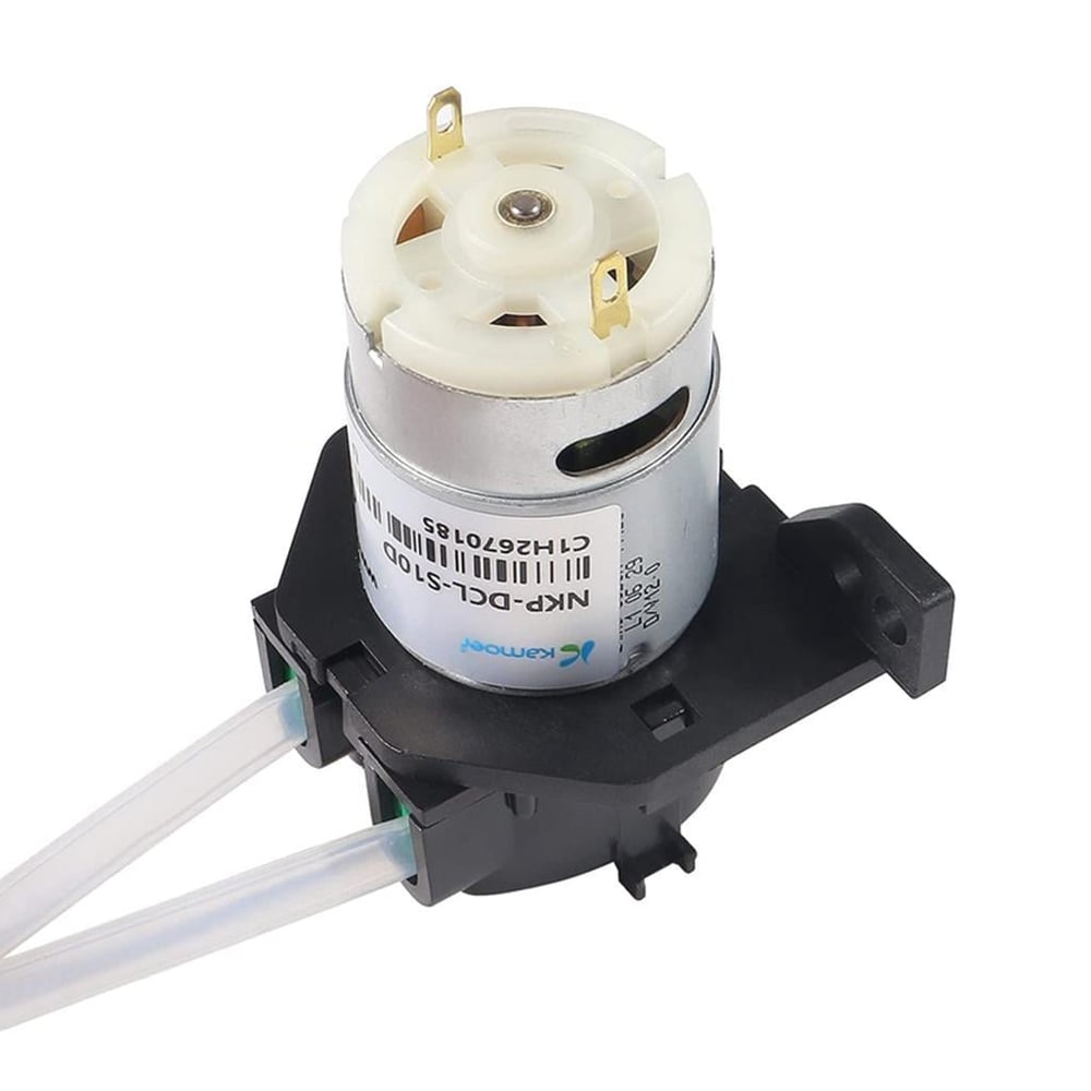 12 V Peristaltik Sıvı Pompası - Dozaj Su Pompası Silikon Tüp - NKP-DCL-S10D Siyah