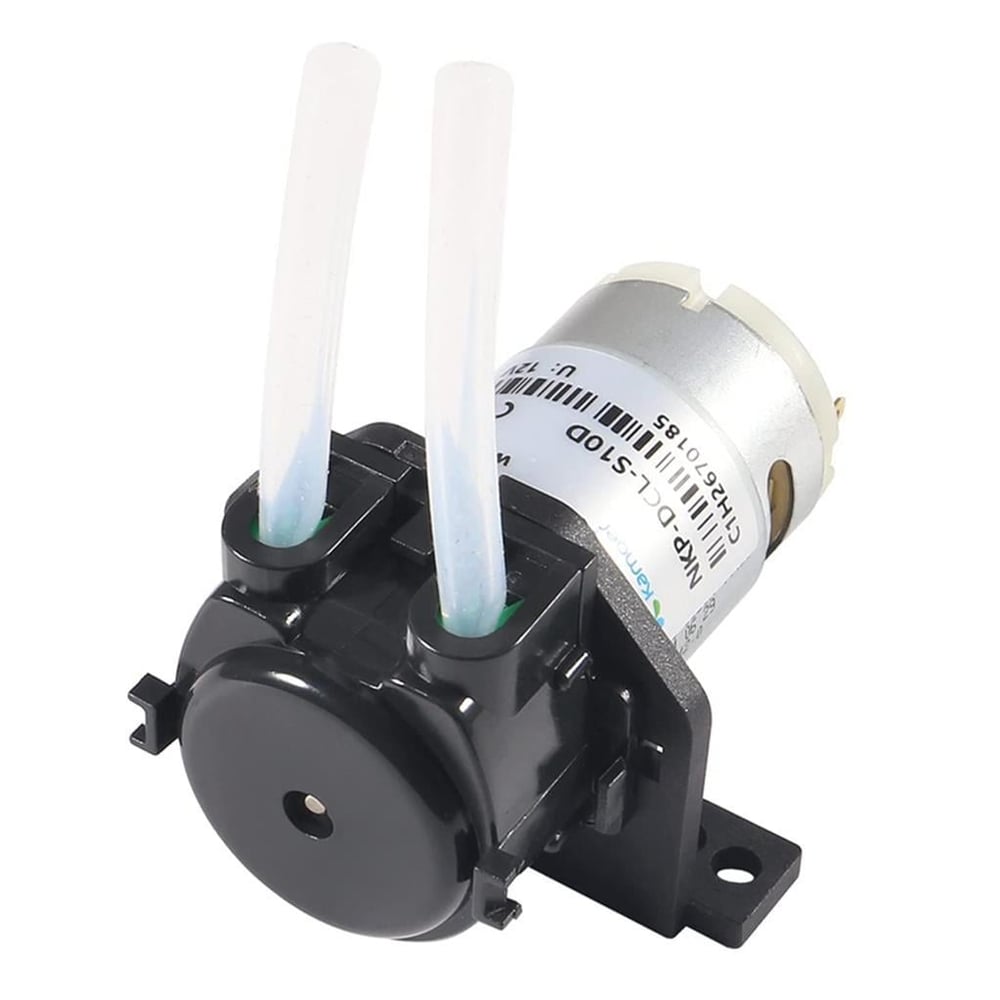 12 V Peristaltik Sıvı Pompası - Dozaj Su Pompası Silikon Tüp - NKP-DCL-S10D Siyah