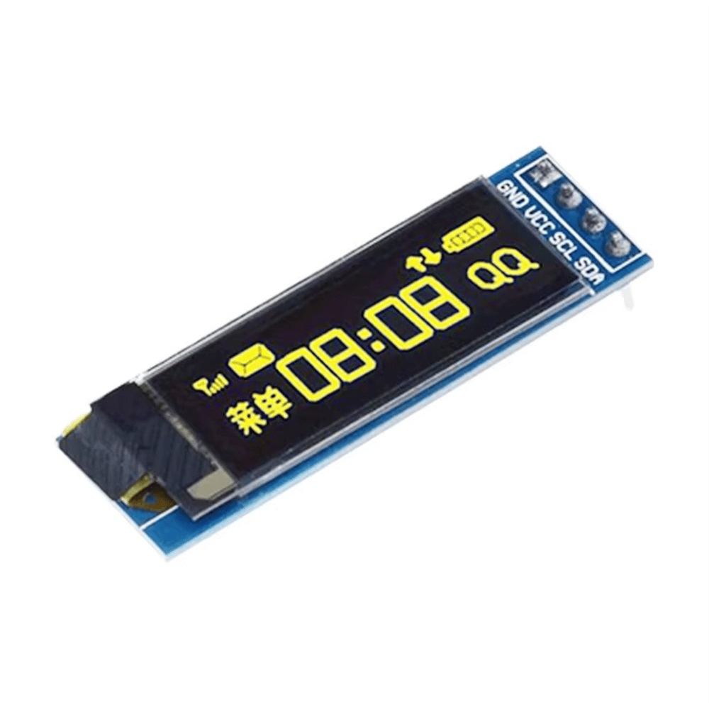 128x32 Oled Lcd Ekran 0.91 Inch SSD1306 Sarı(Arduino Uyumlu)