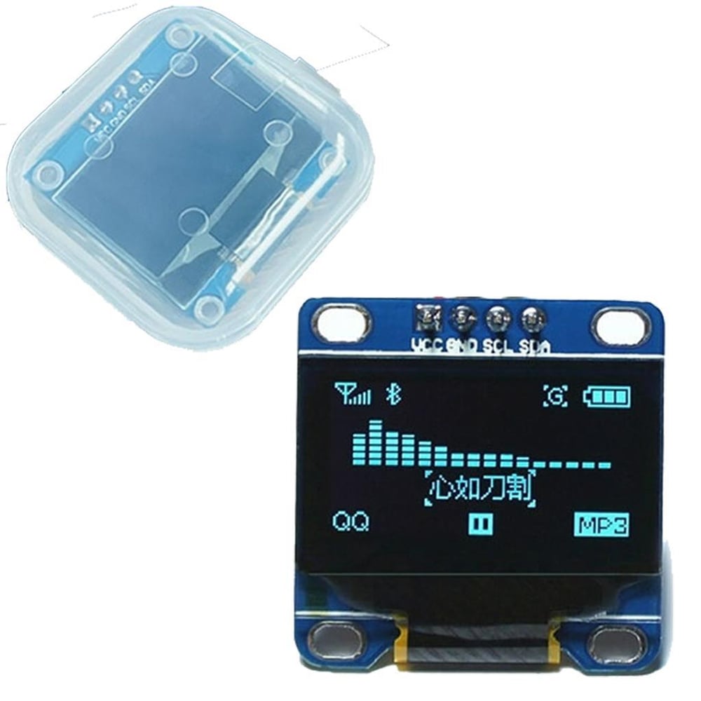 128x64 0.96 İnch I2C Oled Grafik Lcd Ekran 4 Pin(Mavi-Sarı)