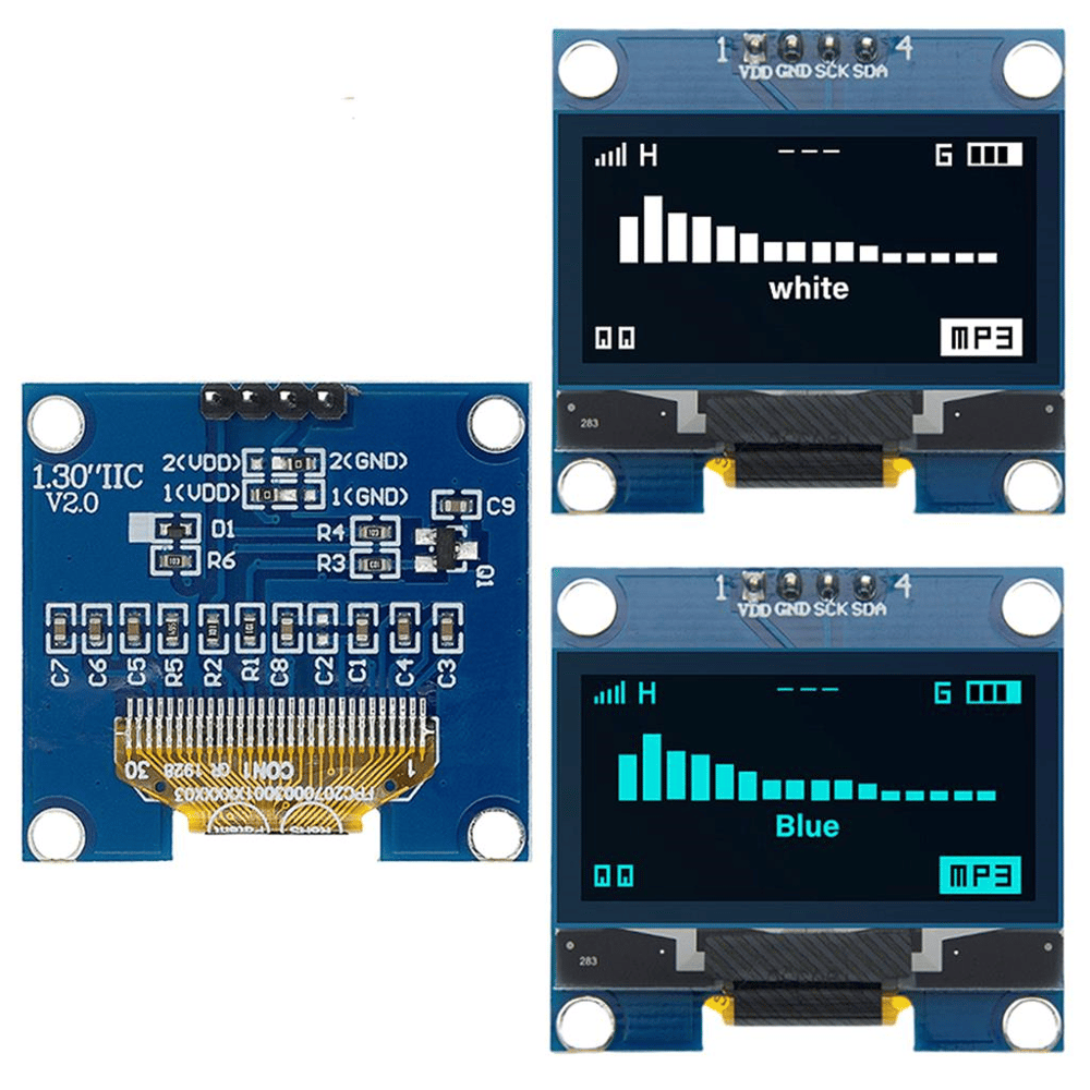 128x64 1.3 inç Oled Grafik Ekran 4 Pin Mavi-Drive SH1106