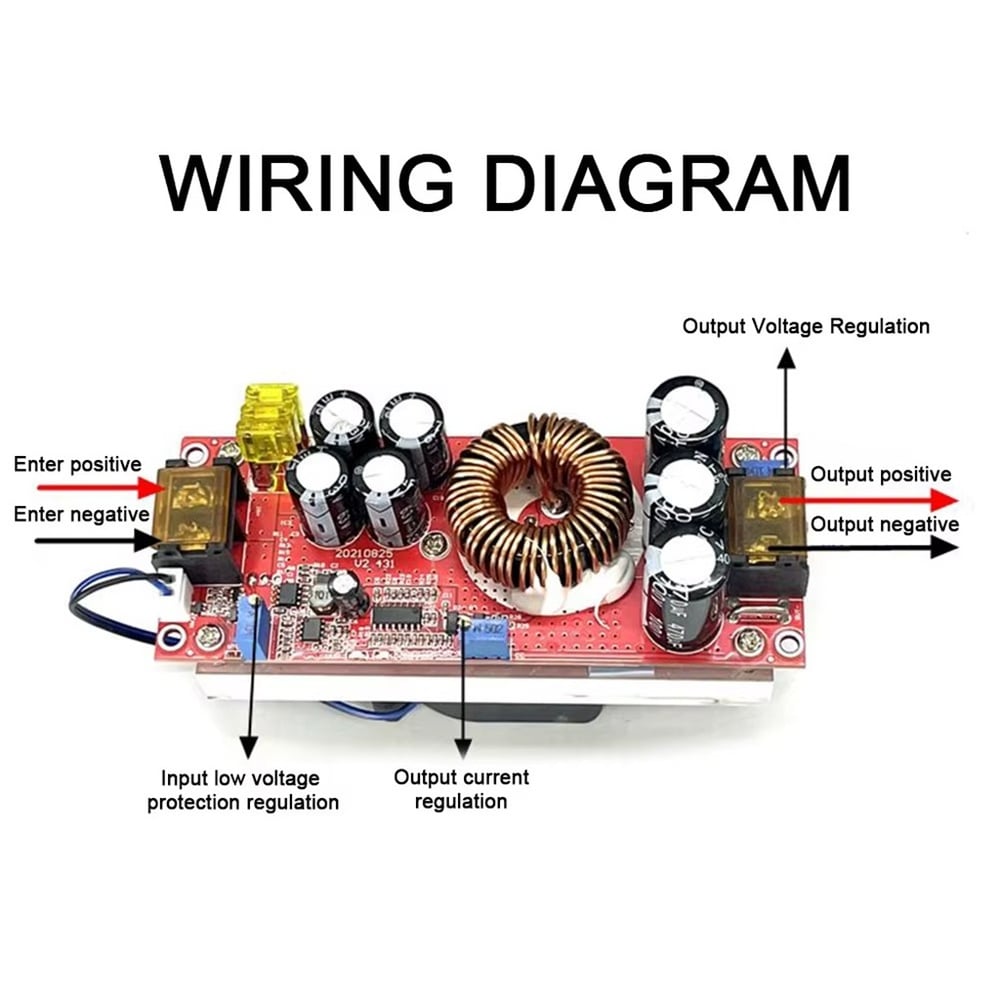 1500W 30A DC-DC Step Up Voltaj Yükseltici Boost Converter Regülatör(10-60V)