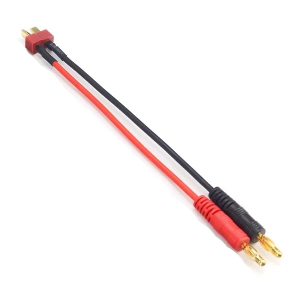 16AWG Erkek T Plug-Banana Dönüştürücü Lipo Pil Sarj Kablosu-21 cm