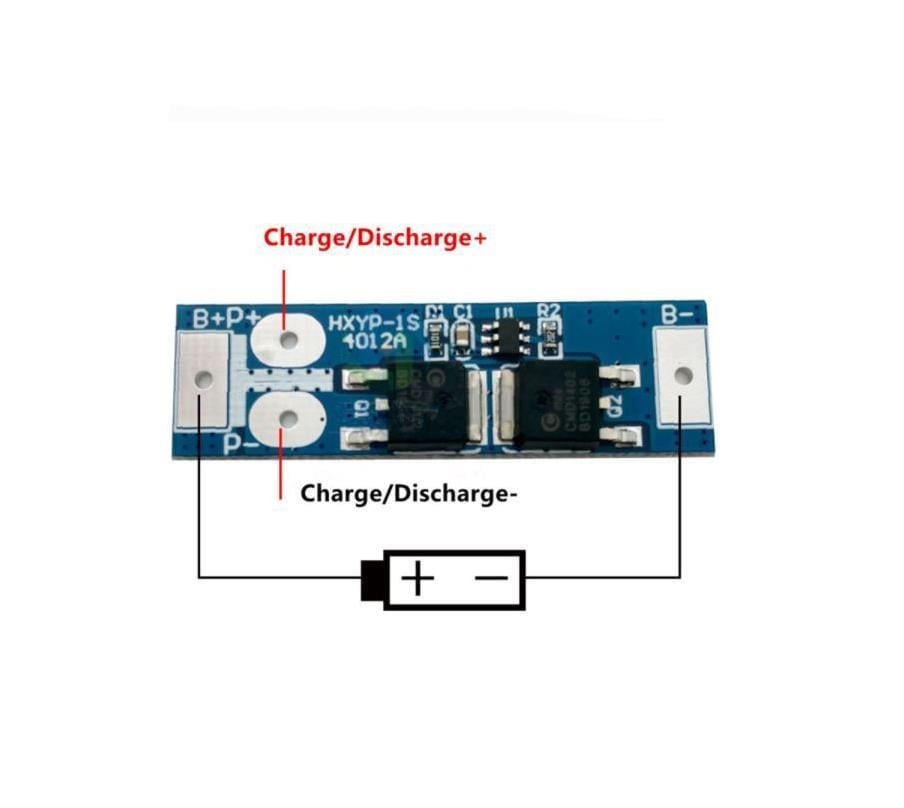 1S 12A BMS 3.7 V 18650 Lityum LiPo Pil Şarj Koruma Modülü